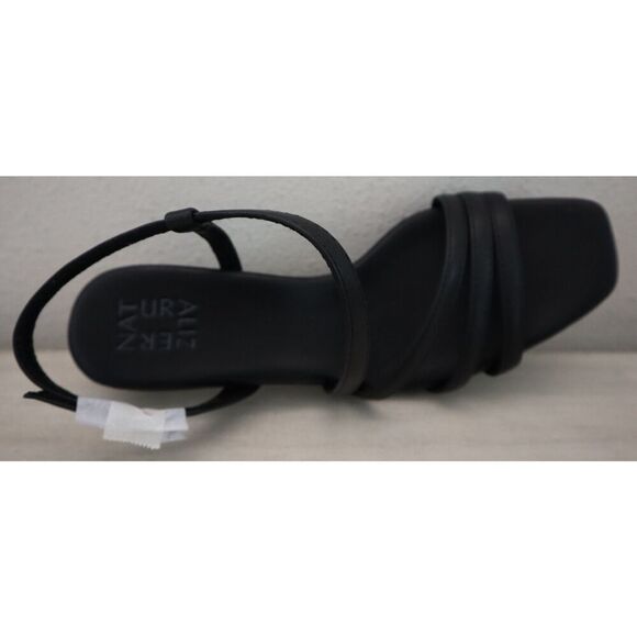 Naturalizer I9063S1001 WMN Sz 7.5M Black Faux Leather Galaxy Dress Sandals - Picture 8 of 16